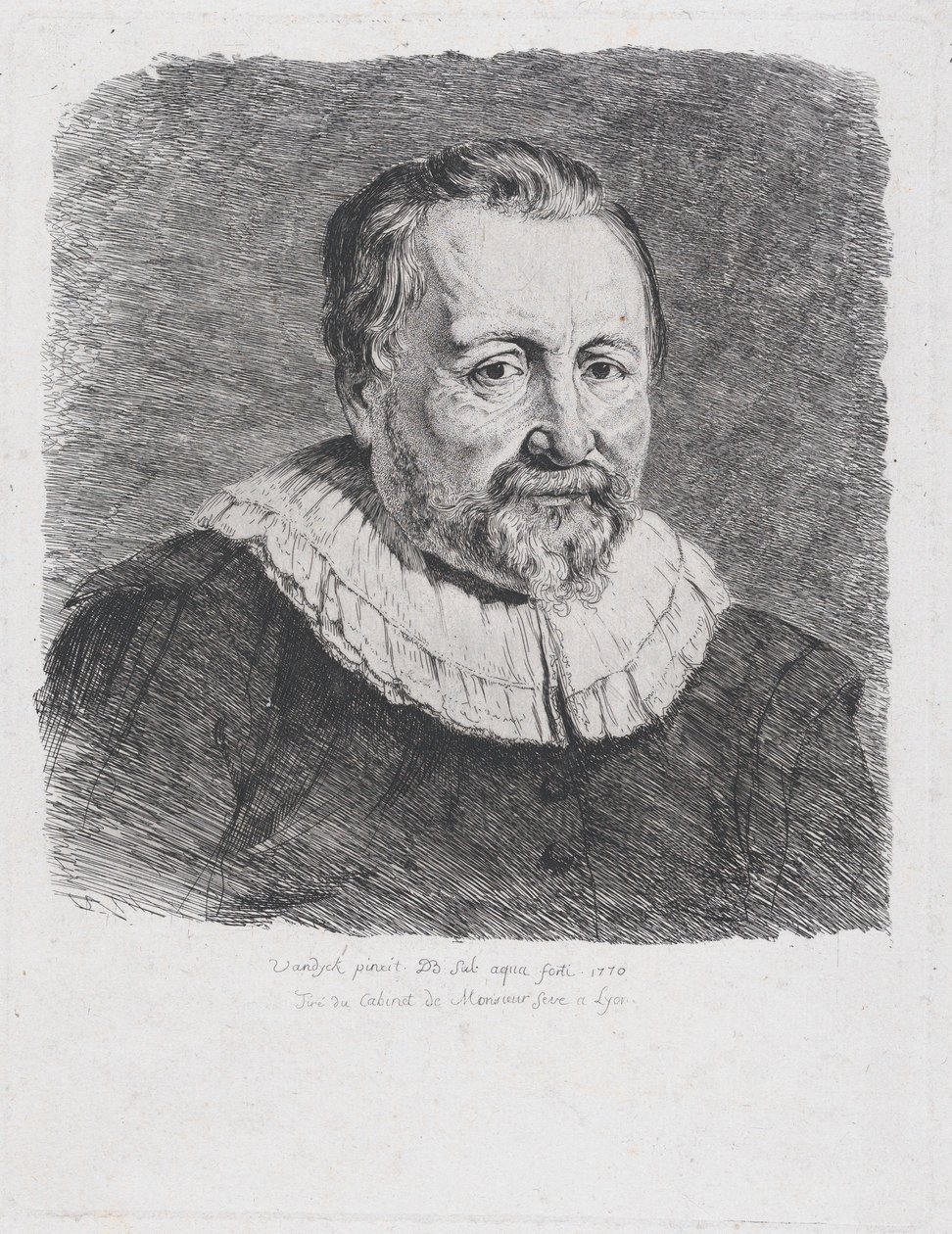 Portrett, etter Van Dyck, 1770. av Jean Jacques de Boissieu