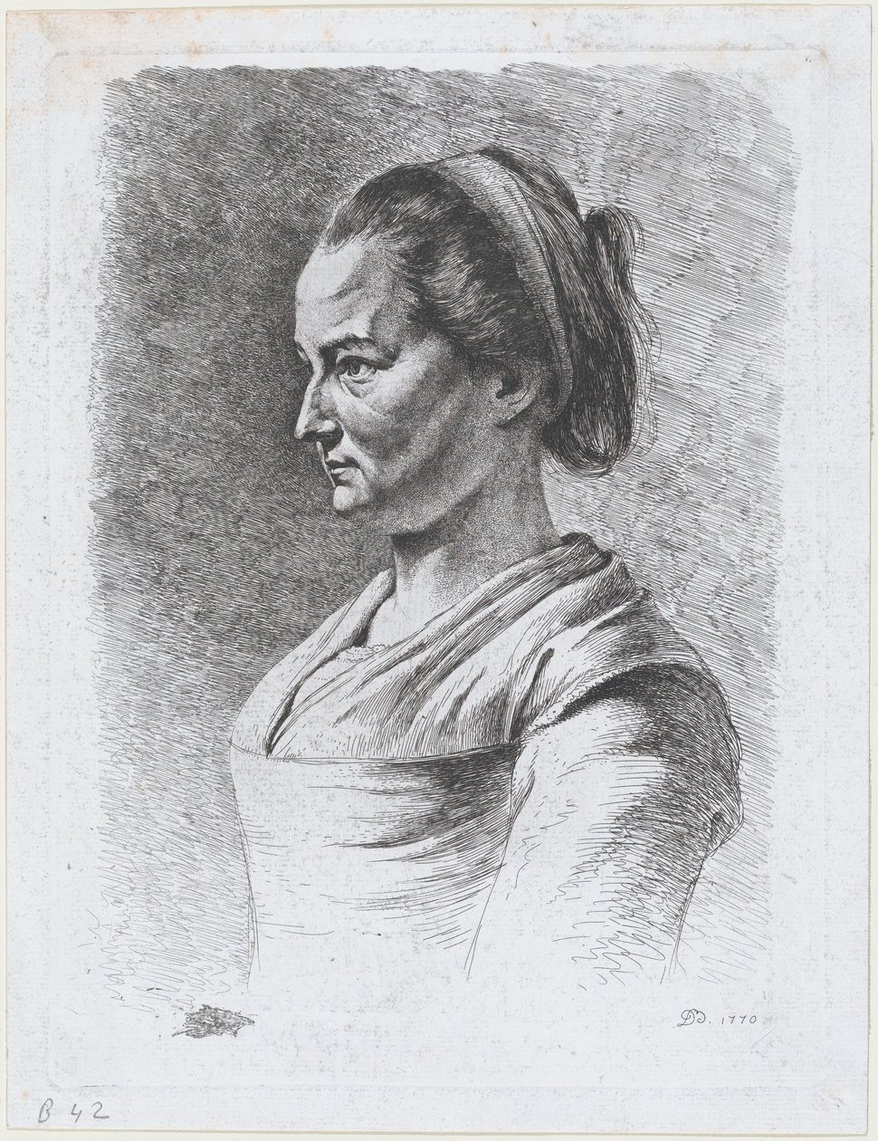 Barnas sykepleier Josephine, 1770. av Jean Jacques de Boissieu