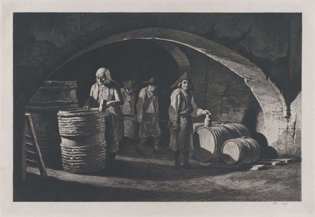 The Coopers, reproduksjon fra slutten av 1800-tallet av originalen fra 1790. av Jean Jacques de Boissieu