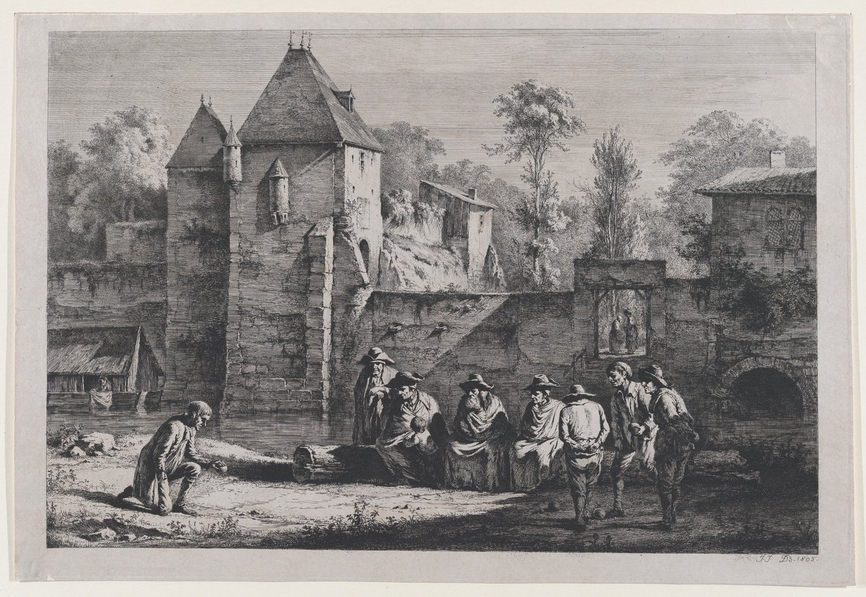 Den gamle porten til Vaise, Lyon, 1803. av Jean Jacques de Boissieu