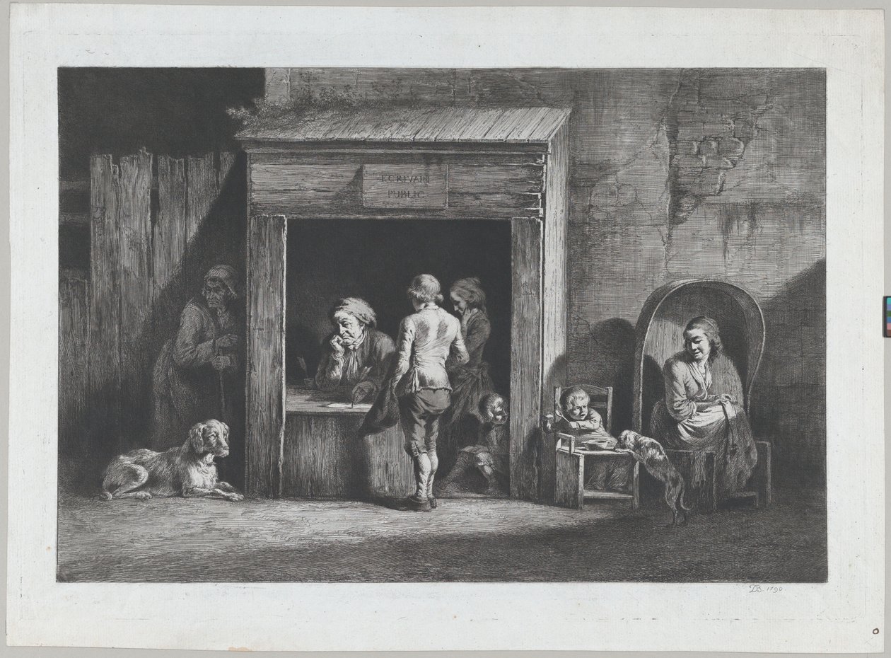 The Public Scrivener, 1790. av Jean Jacques de Boissieu
