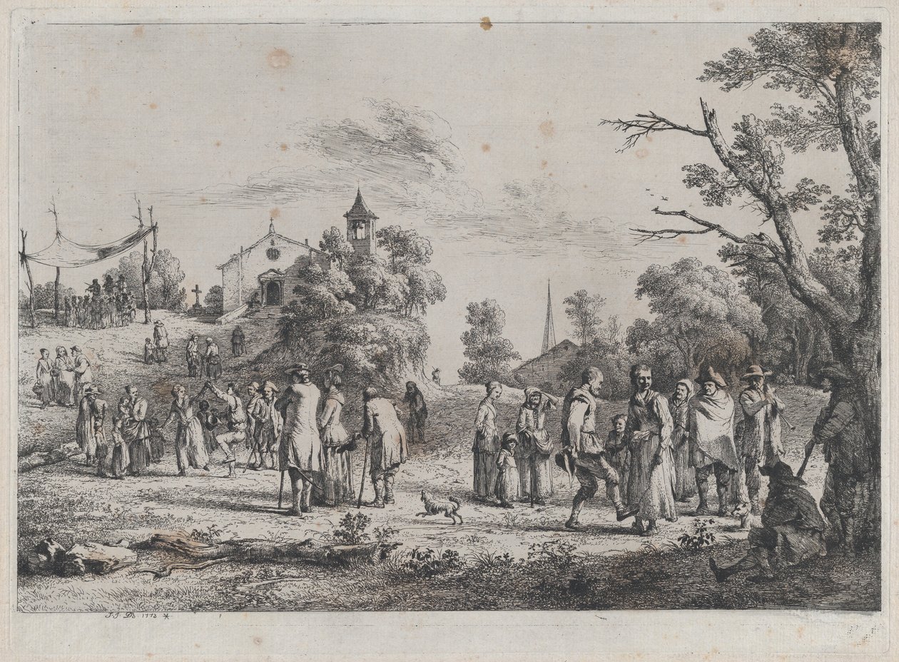 Landsbyfestival, 1773. av Jean Jacques de Boissieu