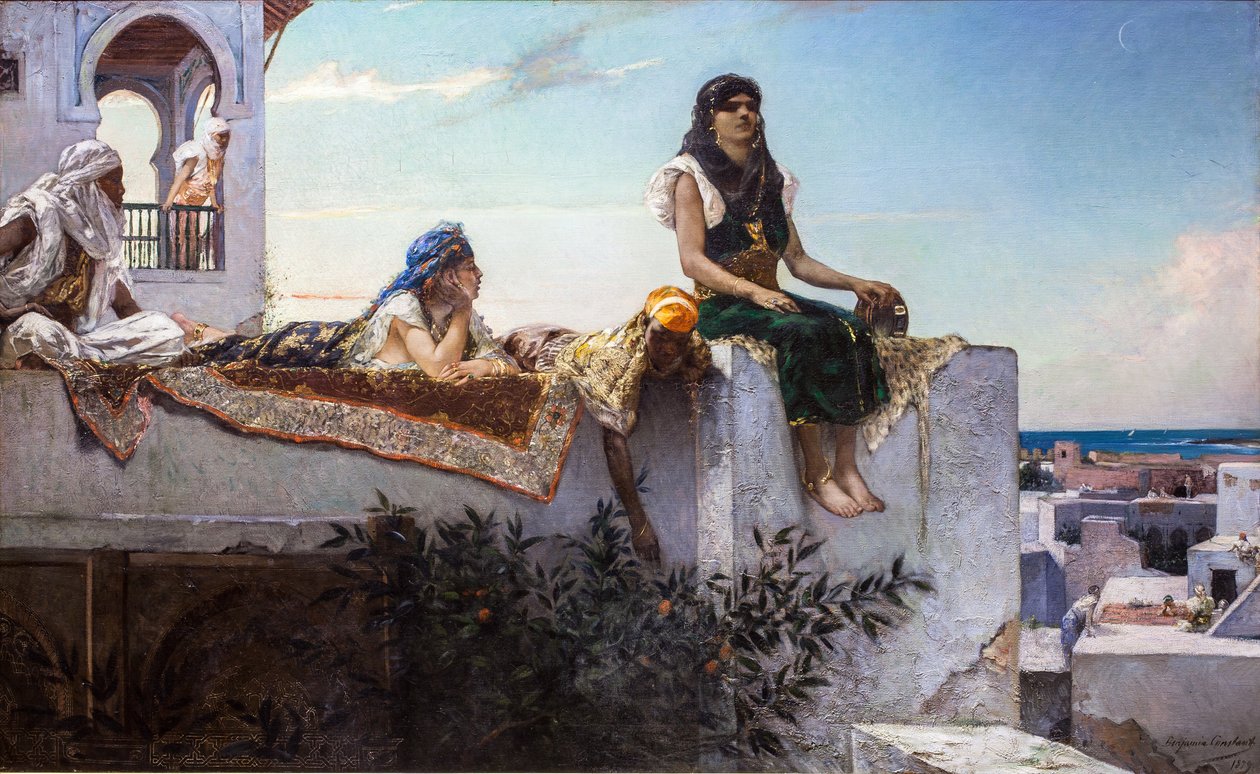 Kveld på terrassene (Marokko) av Jean Joseph Benjamin Constant