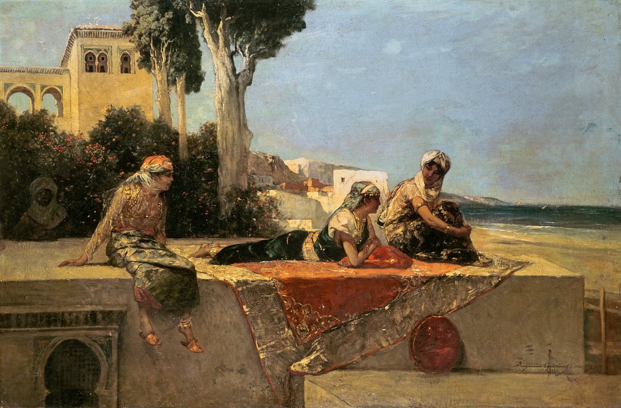 På terrassen av Jean Joseph Benjamin Constant