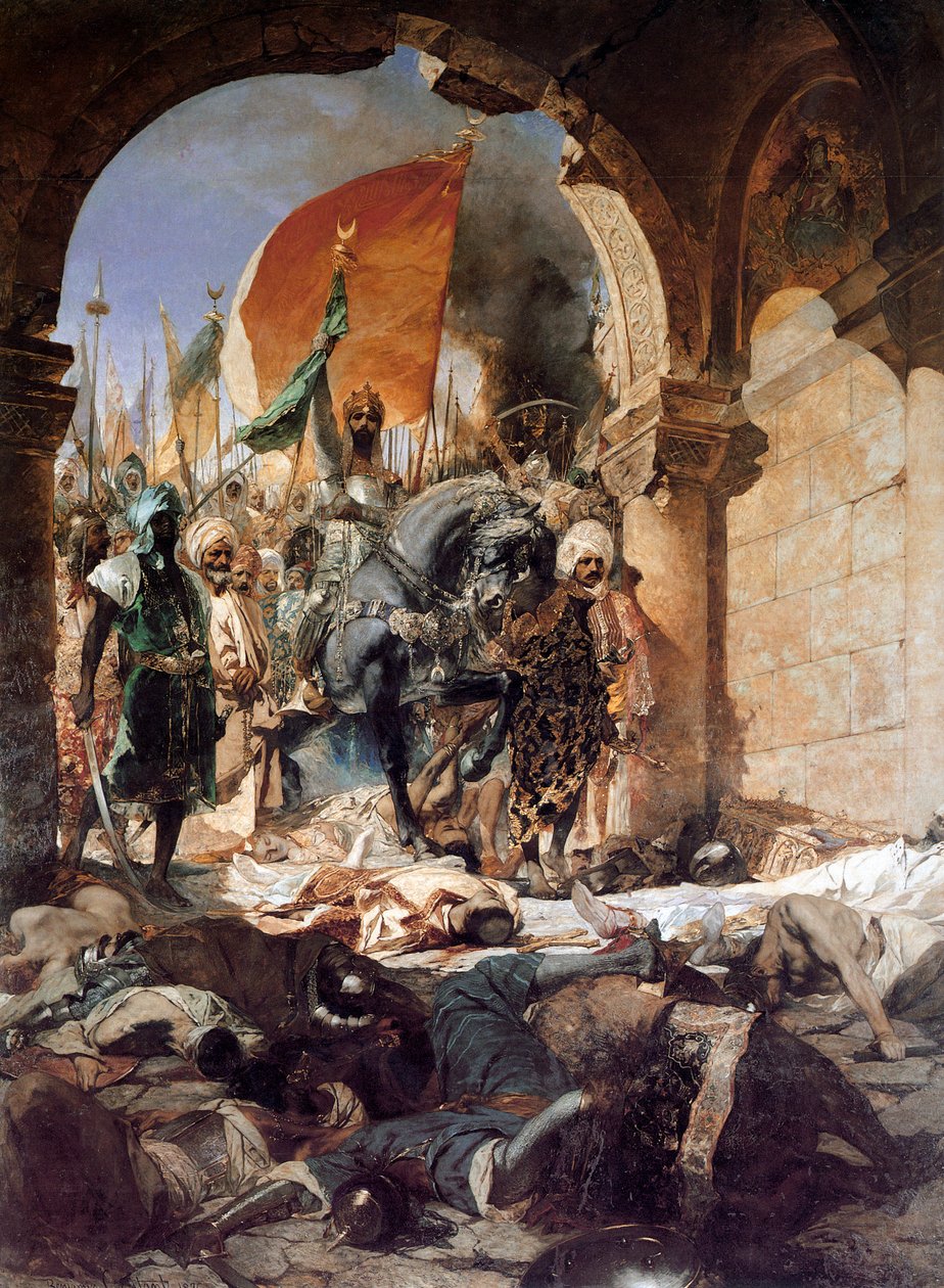 Mehmet IIs inntreden i Konstantinopel, 1876. av Jean Joseph Benjamin Constant