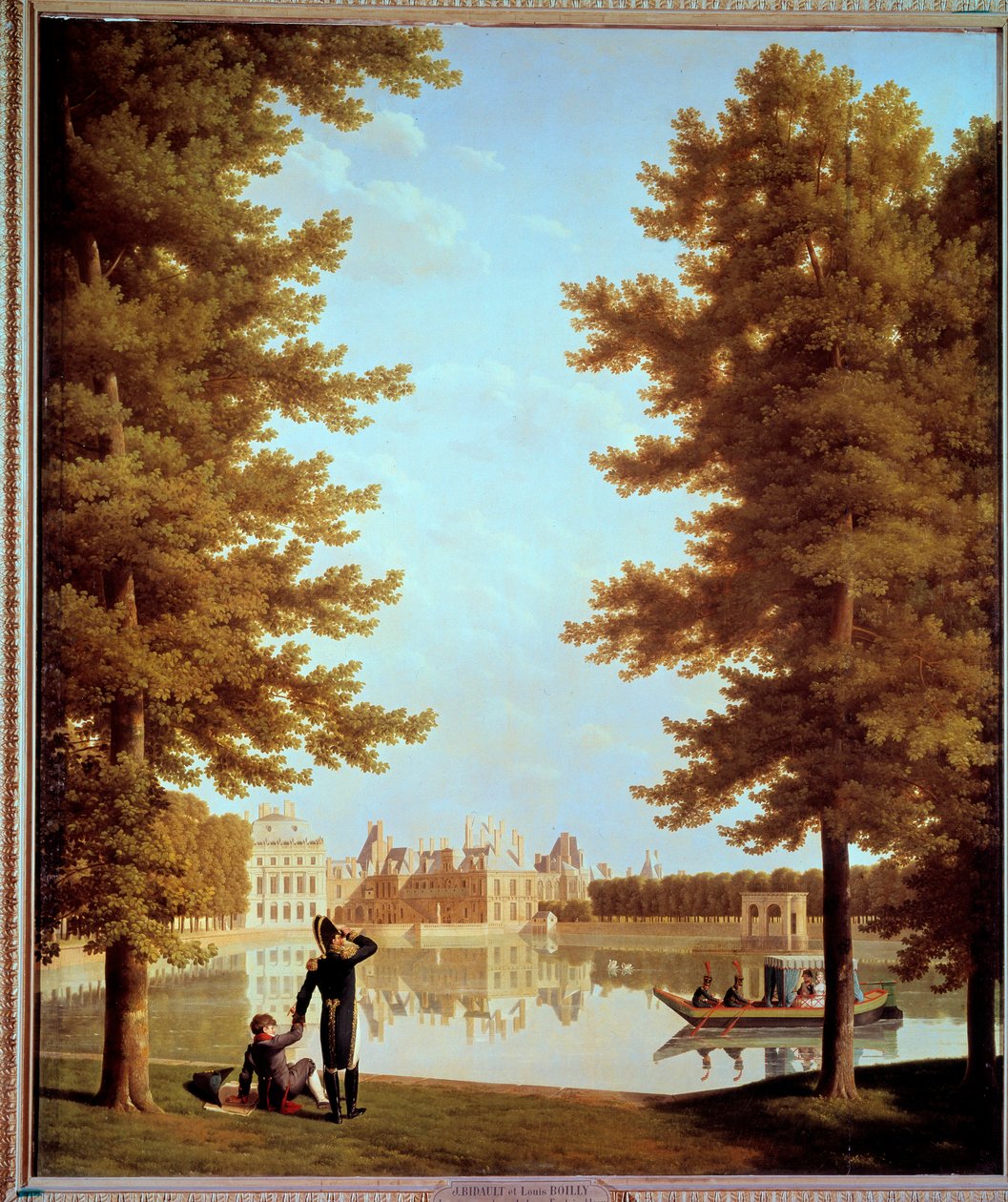 Promenade av keiser Napoleon I (1769-1821) og Marie Louise på karpedammen ved Fontainebleau Maleri av Joseph Bidault (1758-1846) 1810 Søn. 2,28x1,74 m Paris, Musee Marmottan av Jean Joseph Bidault