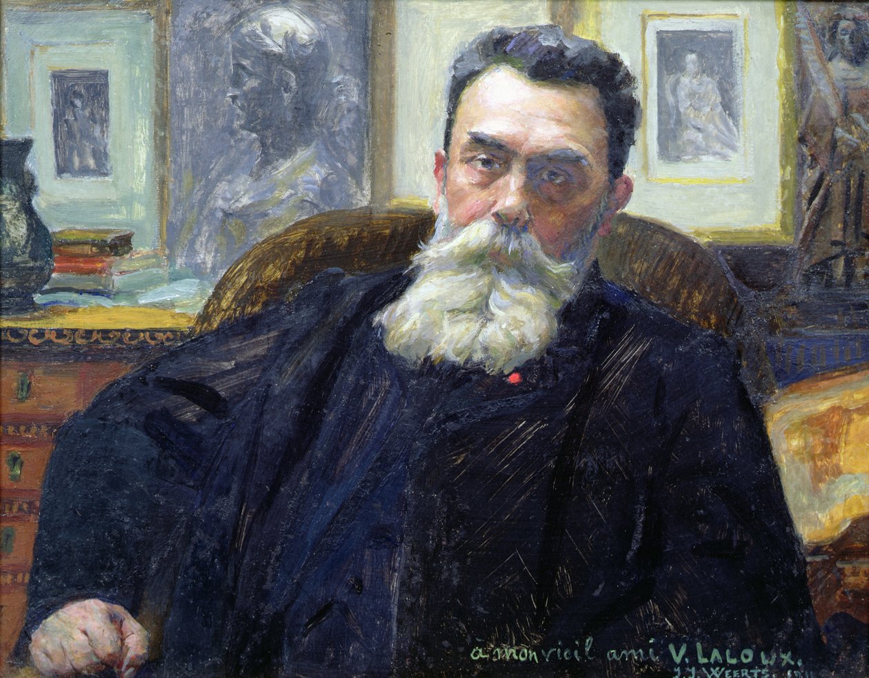 Portrett av Victor A. Laloux (1850-1937) 1911 av Jean Joseph Weerts