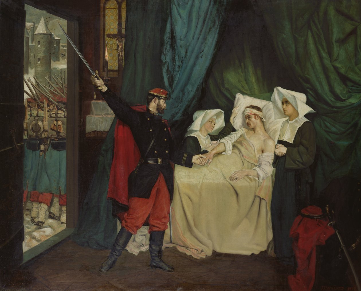 Scene under krigen i 1870 av Jean Joseph Weerts