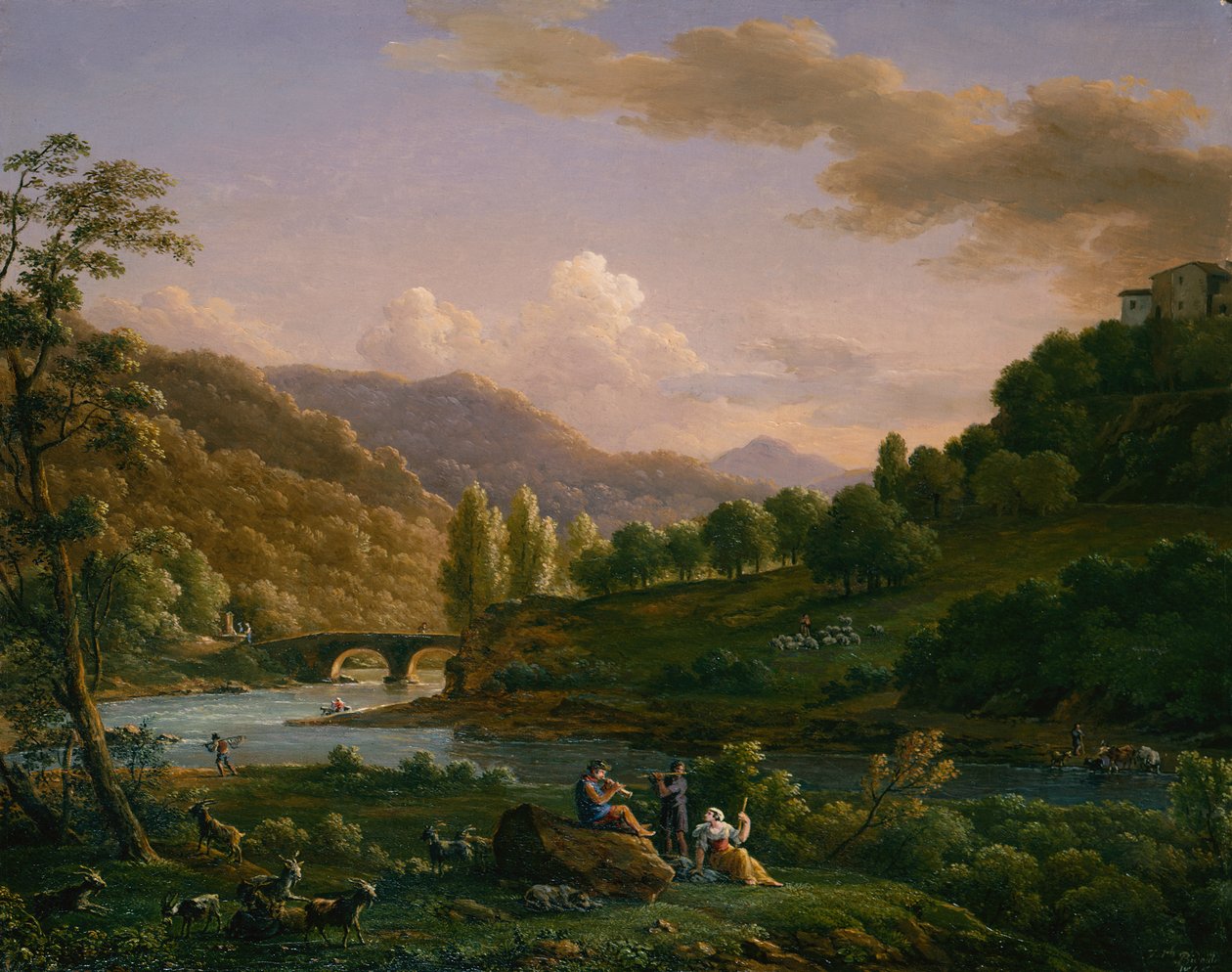 En pastoral scene av Jean Joseph Xavier Bidauld