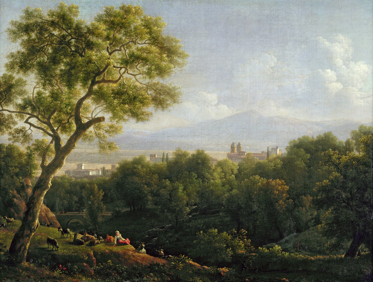 Utsikt over Frascati (olje på lerret) av Jean Joseph Xavier Bidauld