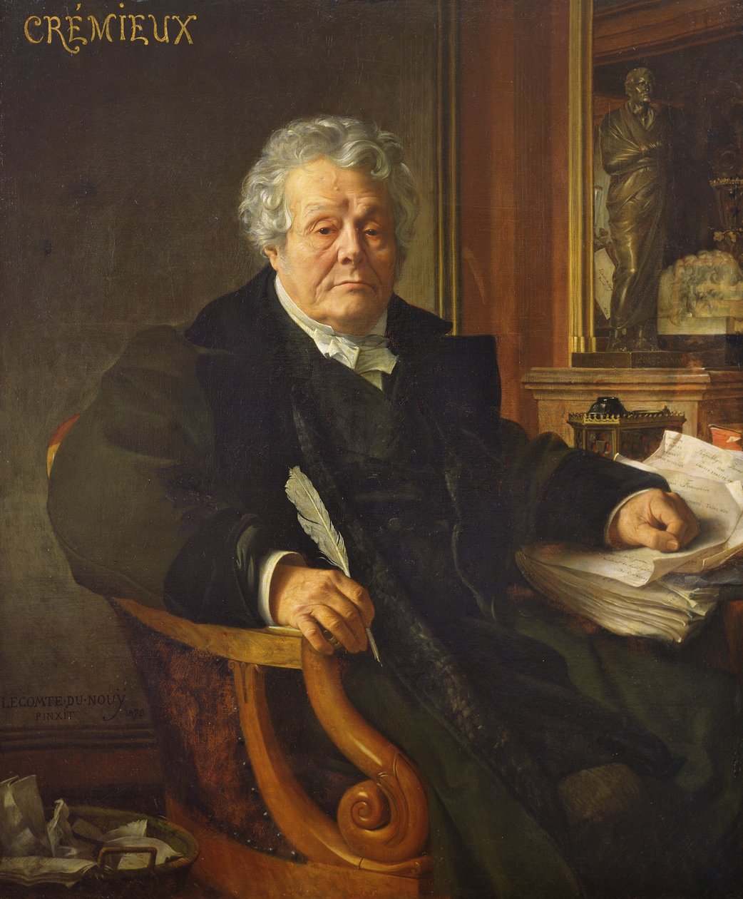 Adolphe Cremieux, 1878 av Jean Jules Antoine Lecomte du Nouy