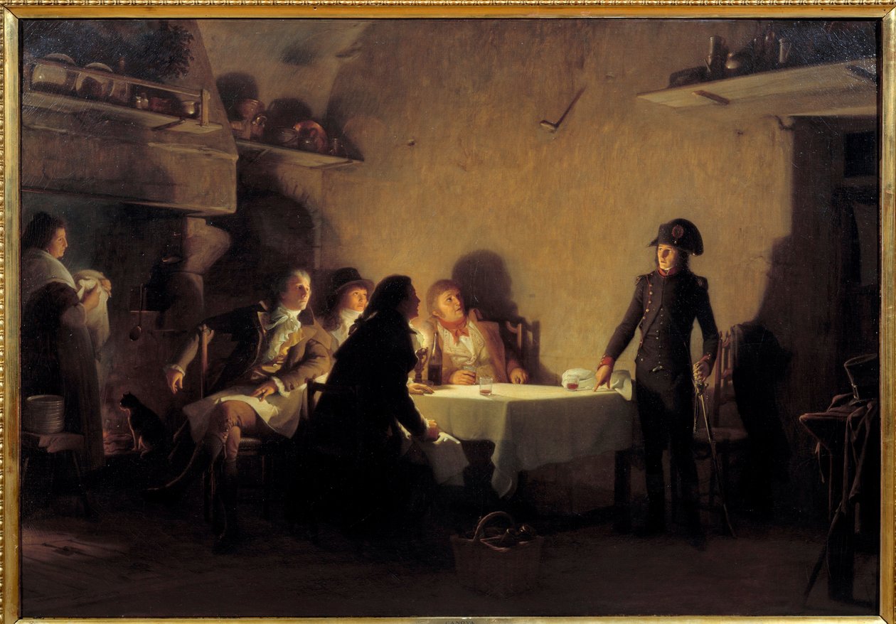 Beaucaires middag. På slutten av sitt besøk på Beaucaire-messen 29. juli 1793, spiste Napoleon Bonaparte med to Marseille-forhandlere, en Nimois- og en Montpellier-produsent. Han gjenskaper teksten «Le supper de Beaucaire» på to netter. Fremtidens keiser av Jean Jules Antoine Lecomte du Nouy