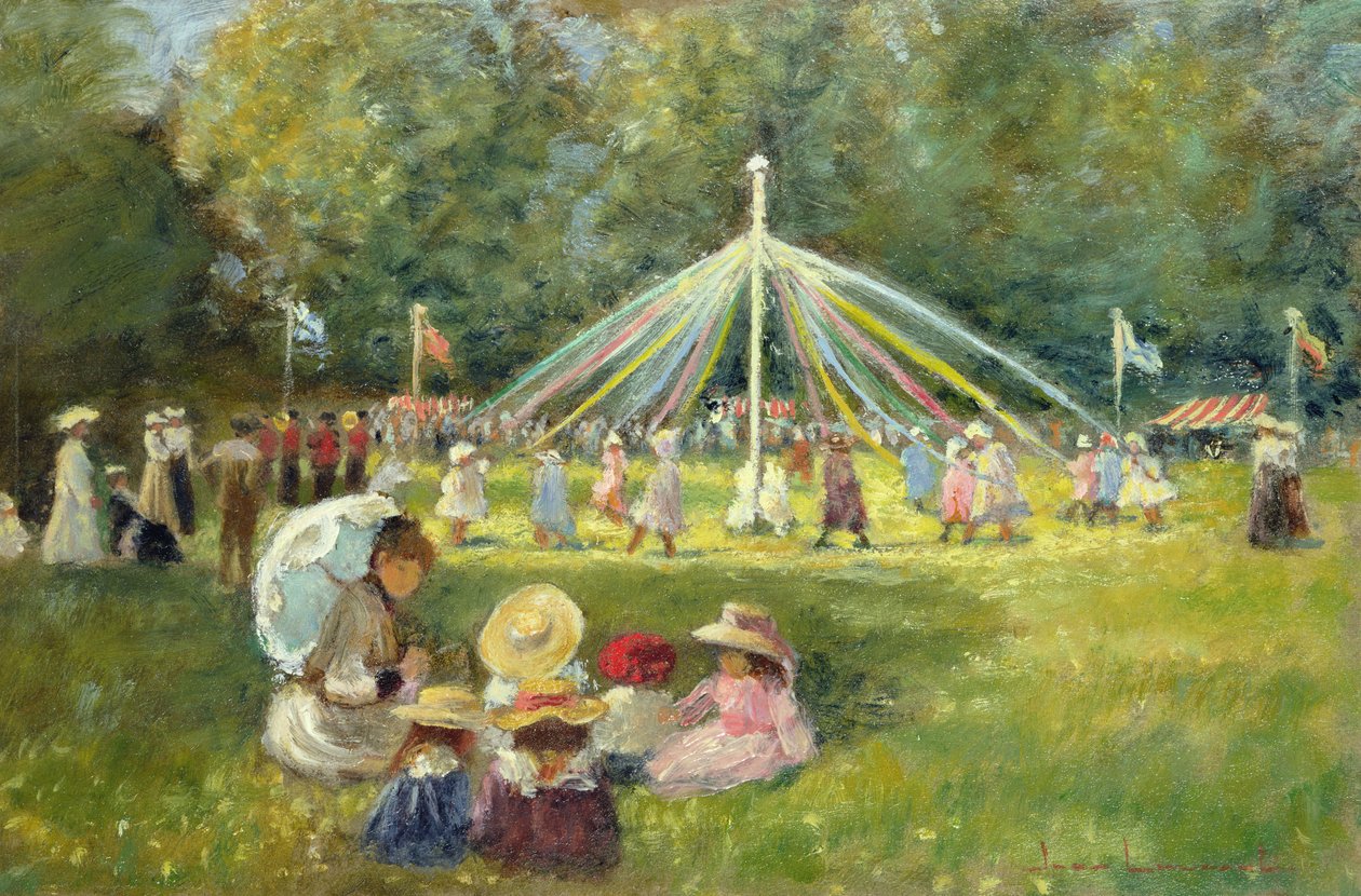 At the Fete (olje på lerret) av Jean Laurent