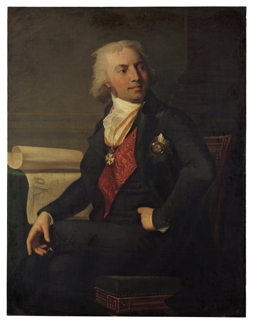 Portrett av Friedrich Karl Ludwig, hertug av Schleswig-Holstein-Sonderburg-Beck 1757-1816, 1798 av Jean Laurent Monnier