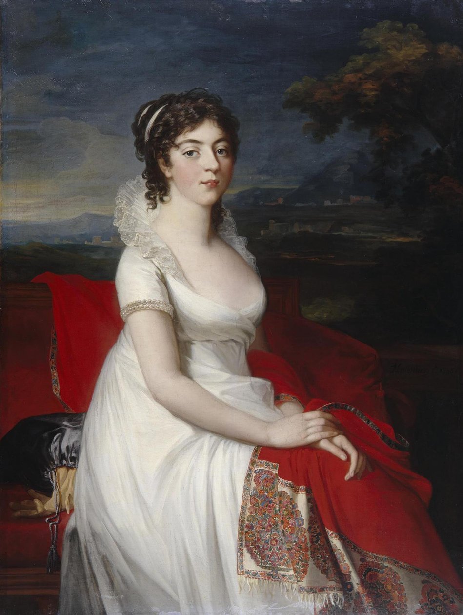 Portrett av grevinne Obolenskaya, 1806 av Jean Laurent Mosnier