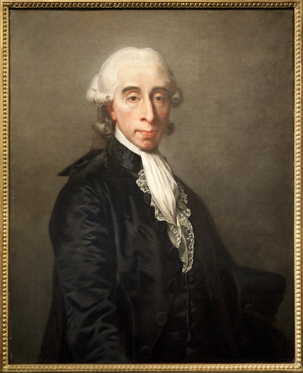 Portrett av Jean Sylvain Bailly (1736-1793), fransk vitenskapsmann, politiker, valgt til første borgermester i byen Paris 15. juli 1789 under den franske revolusjonen, Guillotine sous la Terreur. Oljemaleri på lerret av Jean Laurent Mosnier (1746-1808). Ph av Jean Laurent Mosnier