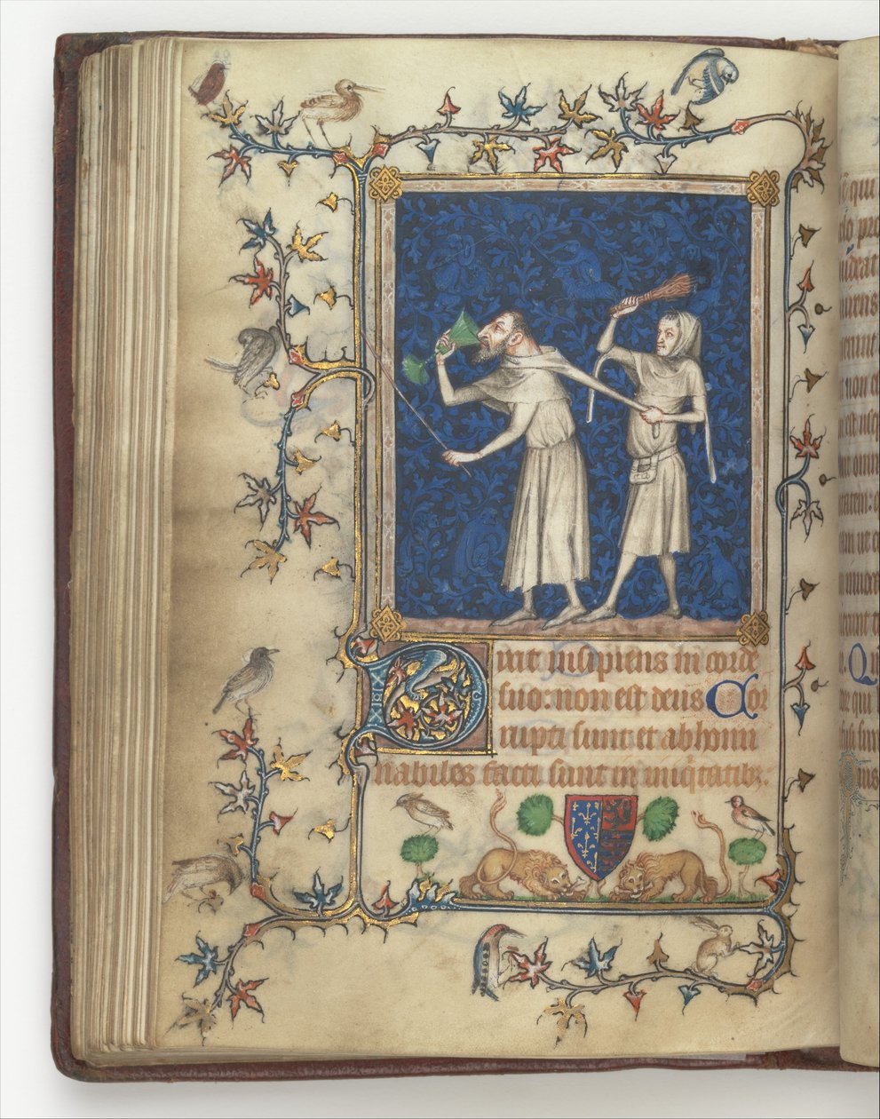 Bønneboken til Bonne av Luxembourg, hertuginne av Normandie f.83v, før 1349 (manuskript) av Jean Le and workshop Noir