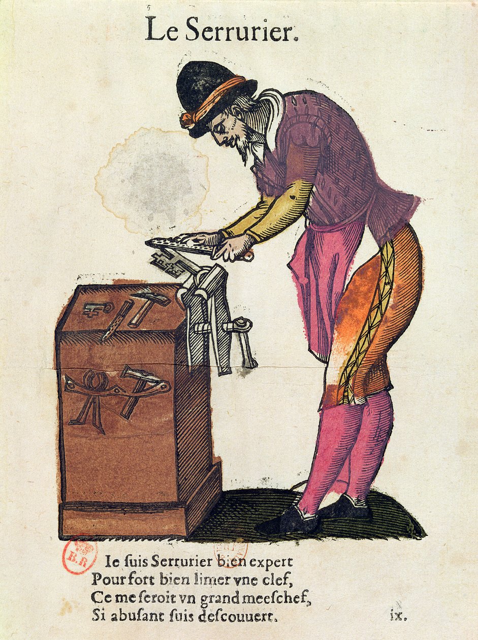Låsesmeden (fargegravering) av Jean Leclerc