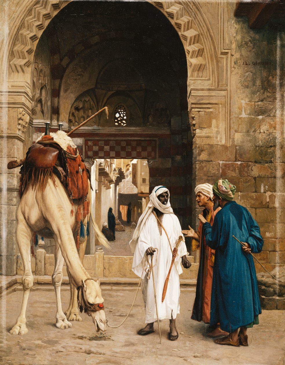 En tvist blant arabere; Dispute d"Arabes, 1872 av Jean Leon Gerome