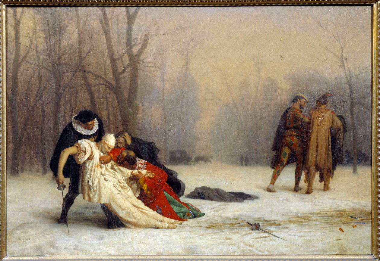 Duell etter en ballmaske Maleri av Jean Leon Gerome (1824-1904) av Jean Leon Gerome