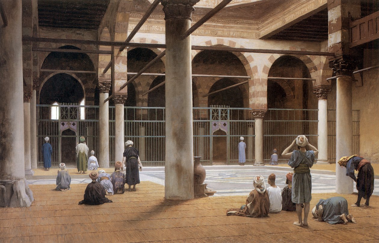 Interieur de mosquee en 1870 av Jean Leon Gerome minnekunstgalleri ved universitetet i Rochester av Jean Leon Gerome