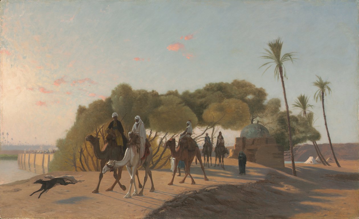 Leaving the Oasis, 1880-tallet. av Jean Leon Gerome
