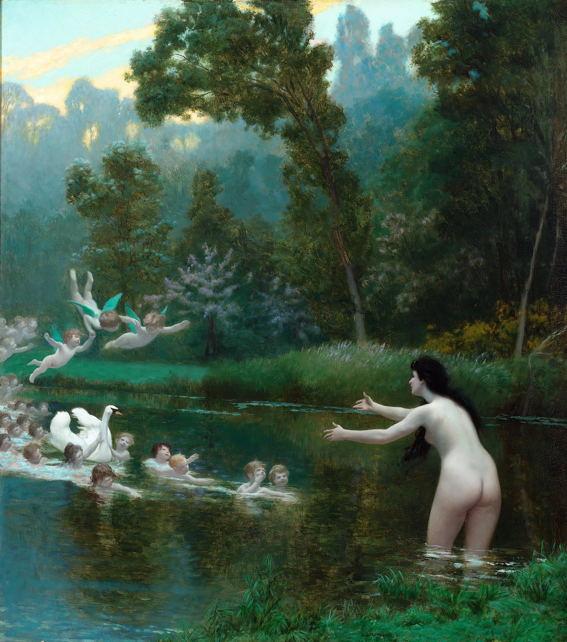 Leda og Svanen av Jean Leon Gerome