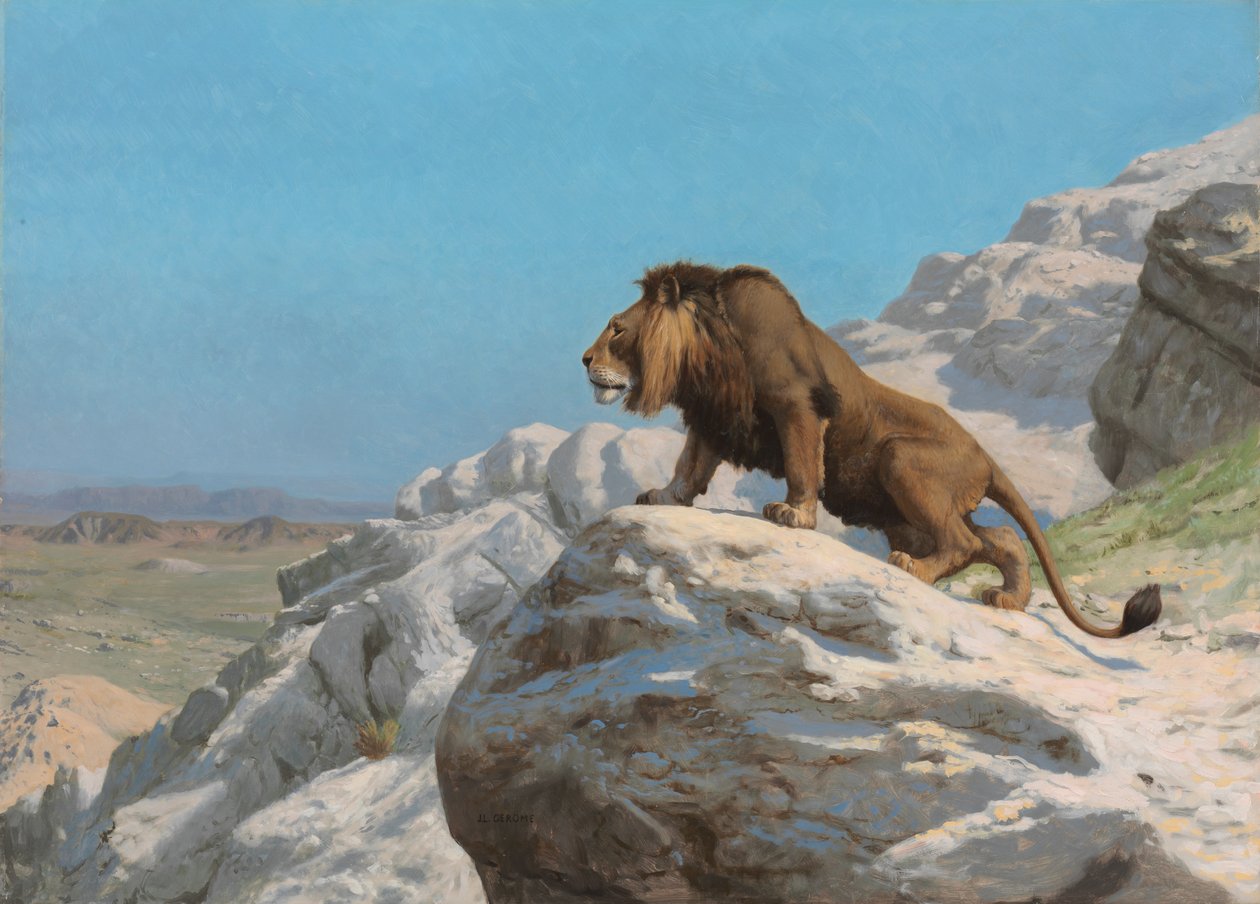 Løve på vakt av Jean Leon Gerome
