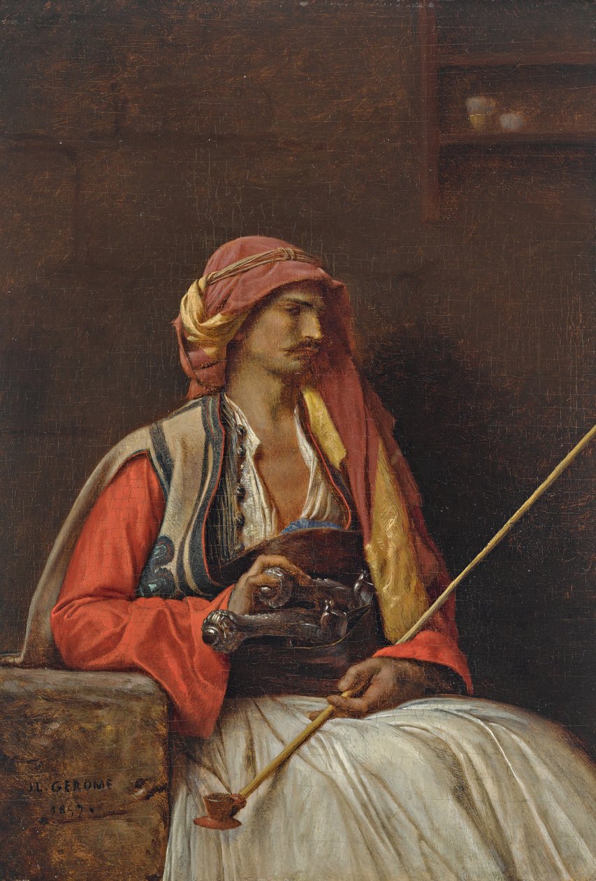 Sittende Arnaut av Jean Leon Gerome