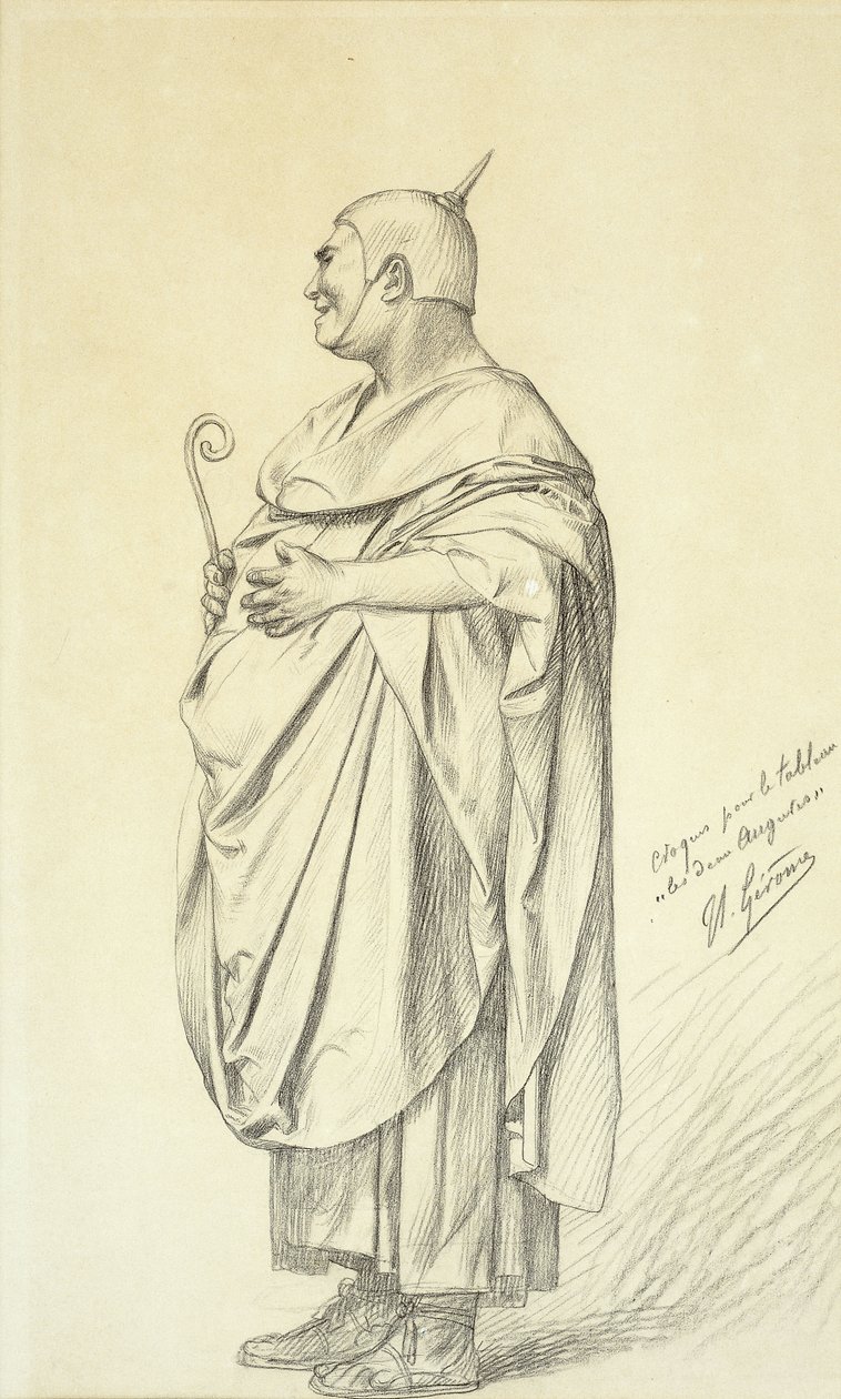 Studie for de to augurene, av Jean Leon Gerome