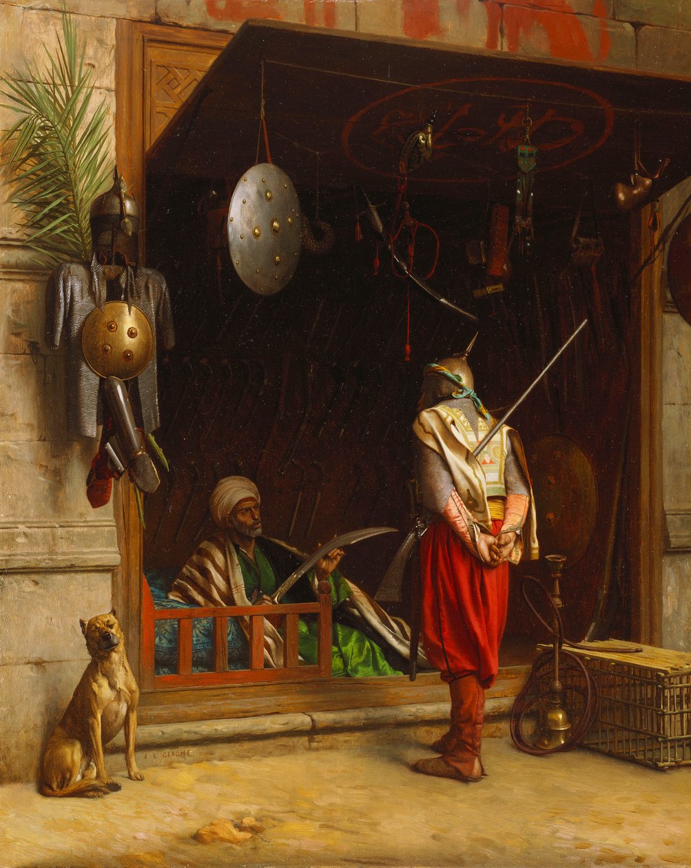 Våpenmarkedet i Kairo av Jean Leon Gerome