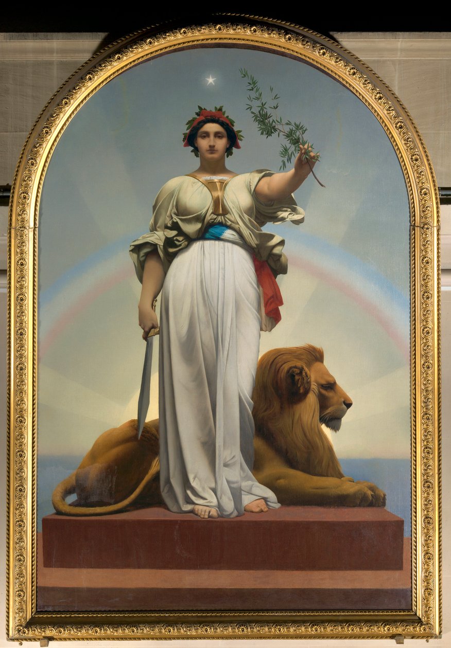 Republikken av Gerome Jean Leon (1824 - 1904) (allegori - 1848); Rådhuset i Lilas av Jean Leon Gerome