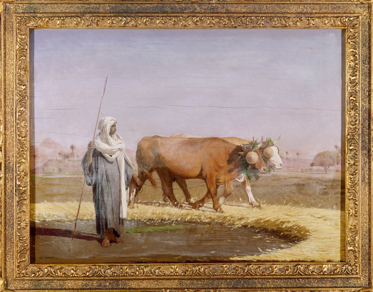 Tråkker ut hvete i Egypt av Jean Leon Gerome