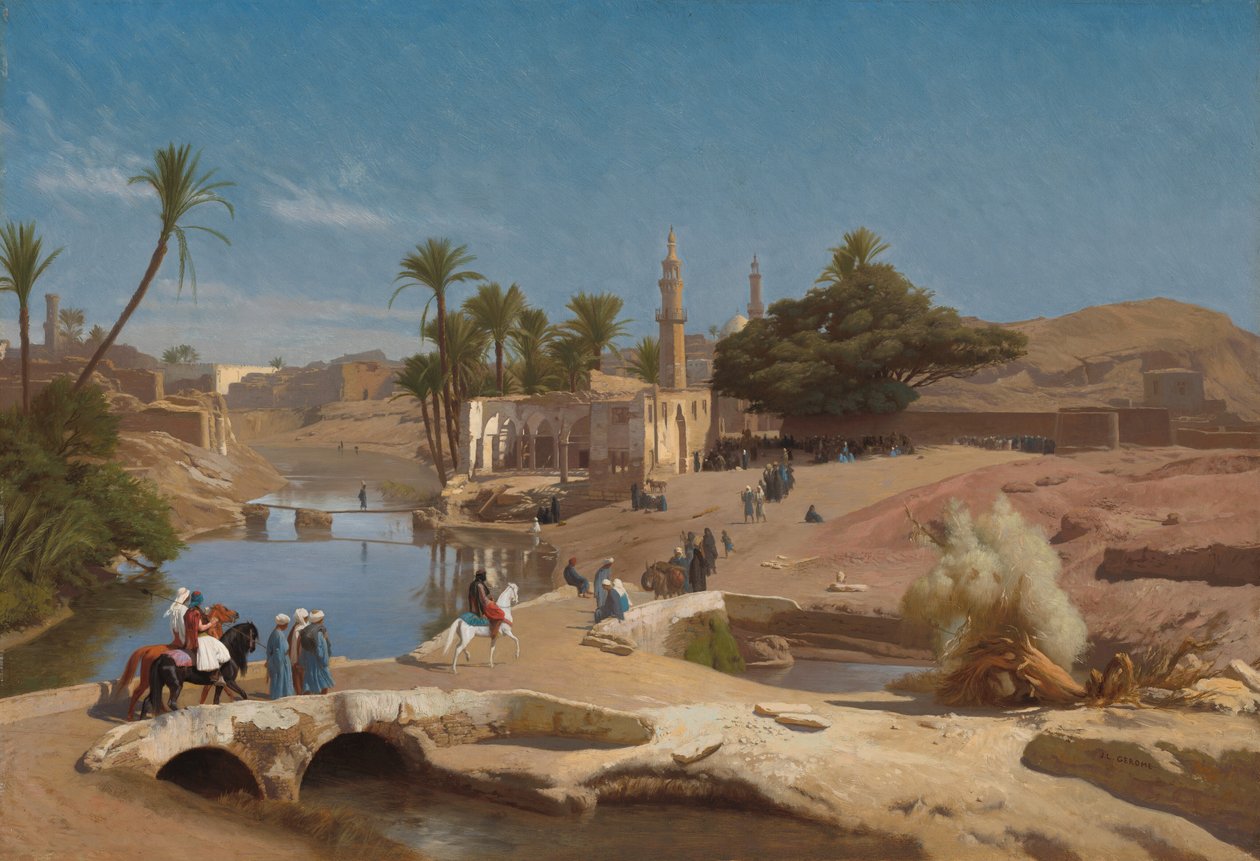 Utsikt over Medinet El-Fayoum, ca. 18681870. av Jean Leon Gerome