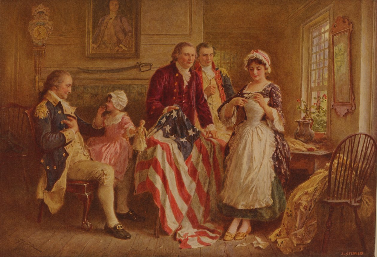 Betsy Ross, ca. 1930 av Jean Leon Gerome Ferris