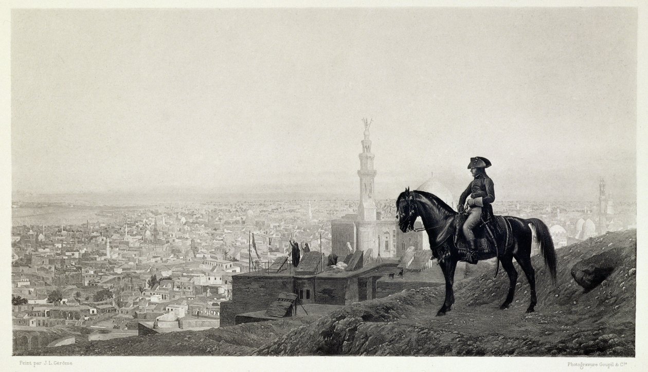 General Bonaparte i Kairo, fra A Collection of Works of Jean-Leon Gerome in 100 Photogravures, 1881 (photogravure) av Jean Leon after Gerome