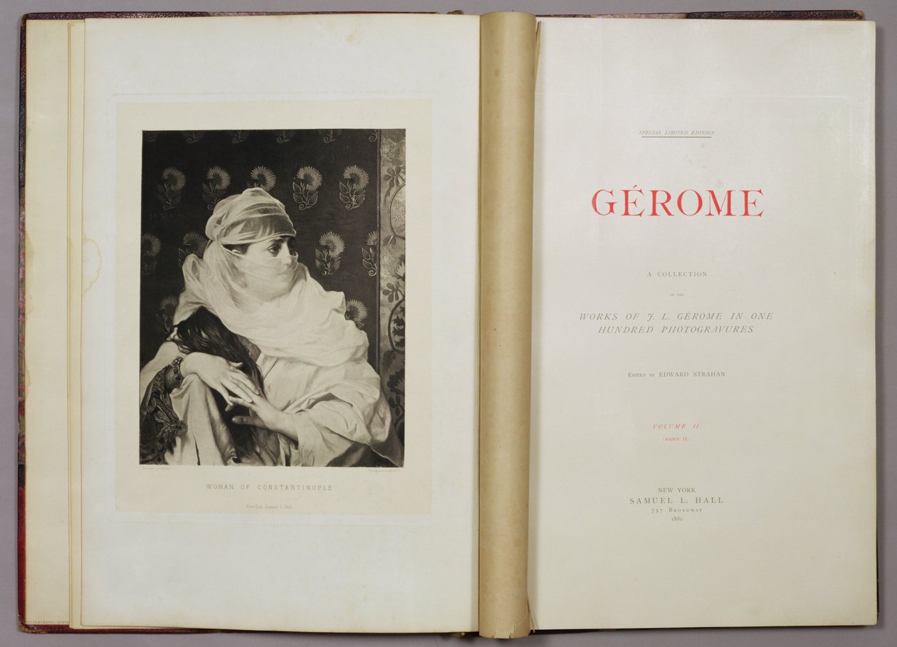 Woman of Constantinople, fra A Collection of the Works of Jean-Leon Gerome in 100 Photogravures, 1881 (photogravure) av Jean Leon after Gerome