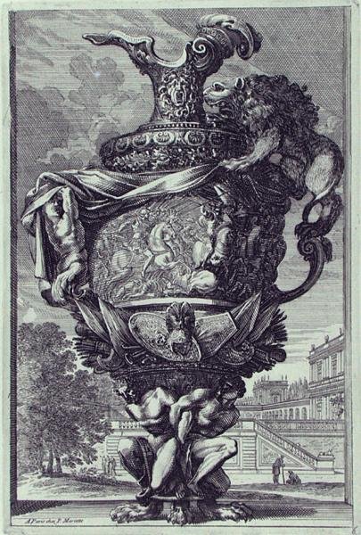 Hageskulptur, utgitt ca. 1670 (gravering) (se også 172935) av Jean Lepautre