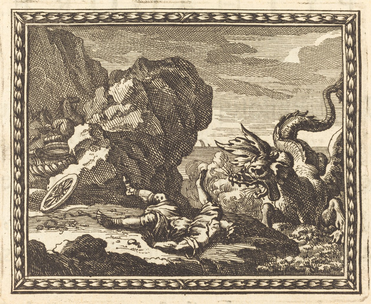 Hippolytus og sjømonsteret av Jean Lepautre
