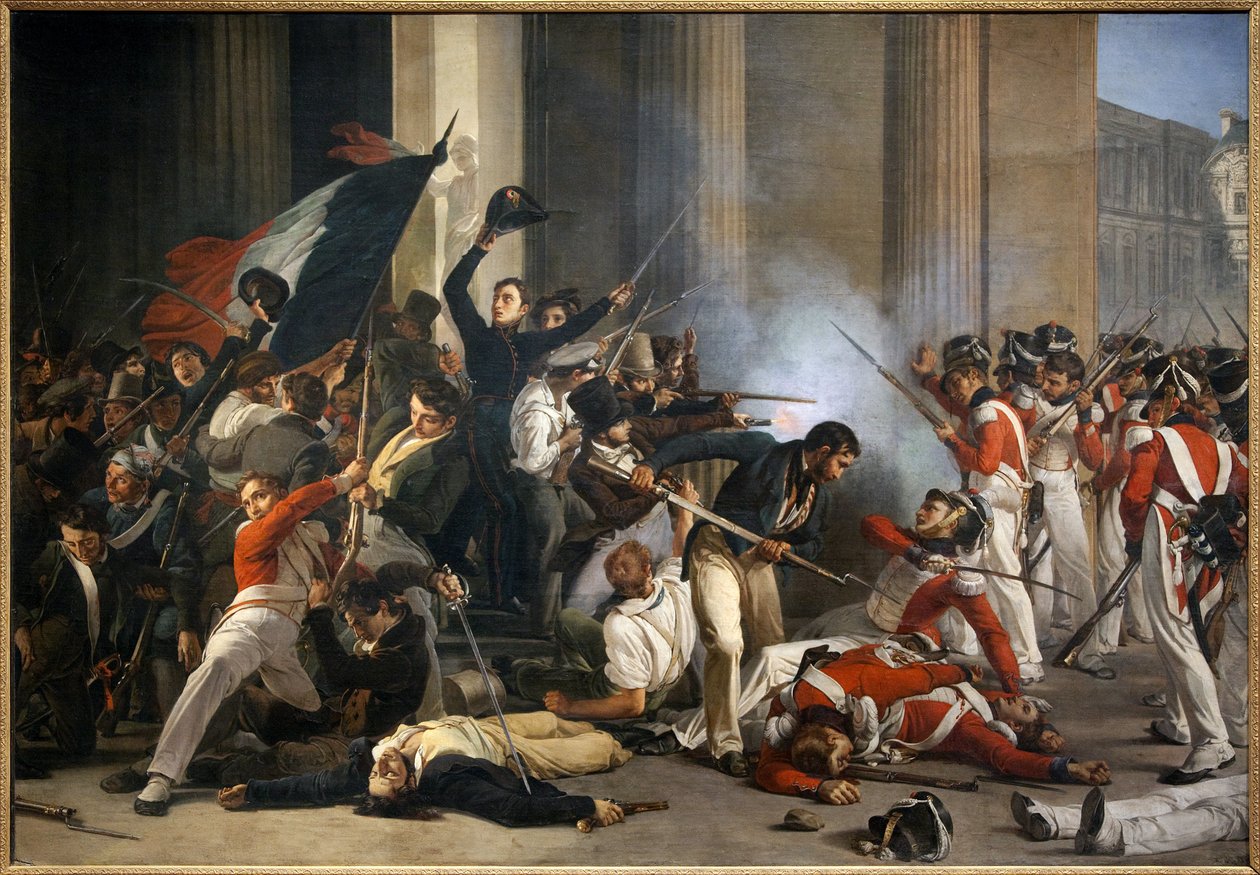 Fangst av Louvre 29. juli av Jean Louis Bezard