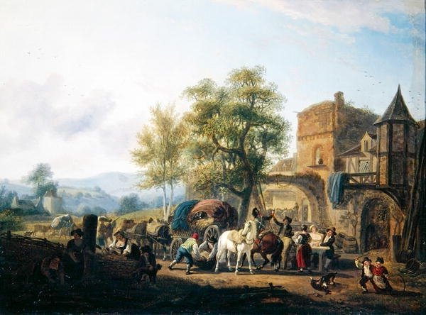 Hvil før et vertshus av Jean Louis De Marne