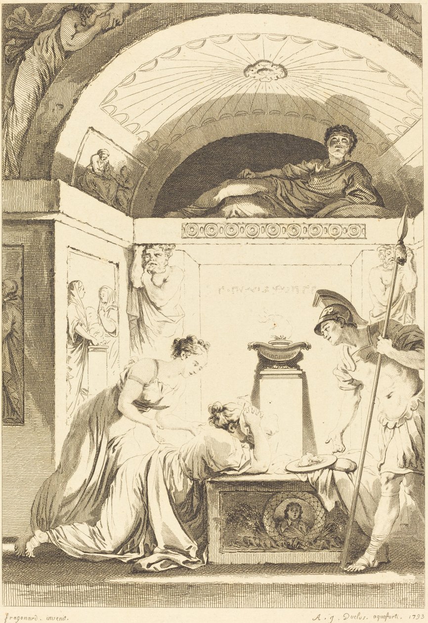 Matronen i Efesos av Jean Louis Delignon and Antoine Jean Duclos after Jean Honoré Fragonard