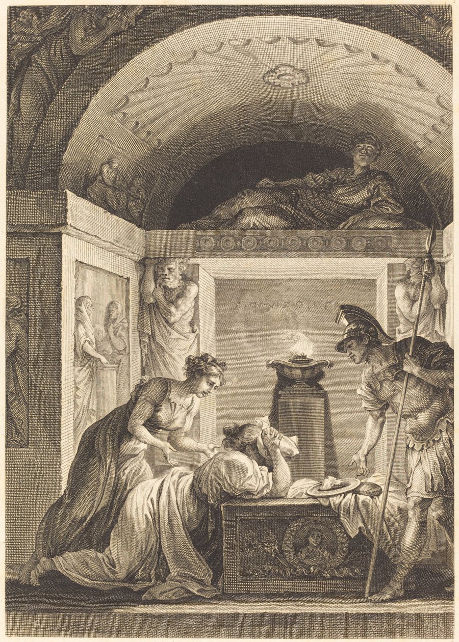 Matronen i Efesos av Jean Louis Delignon and Antoine Jean Duclos after Jean Honoré Fragonard