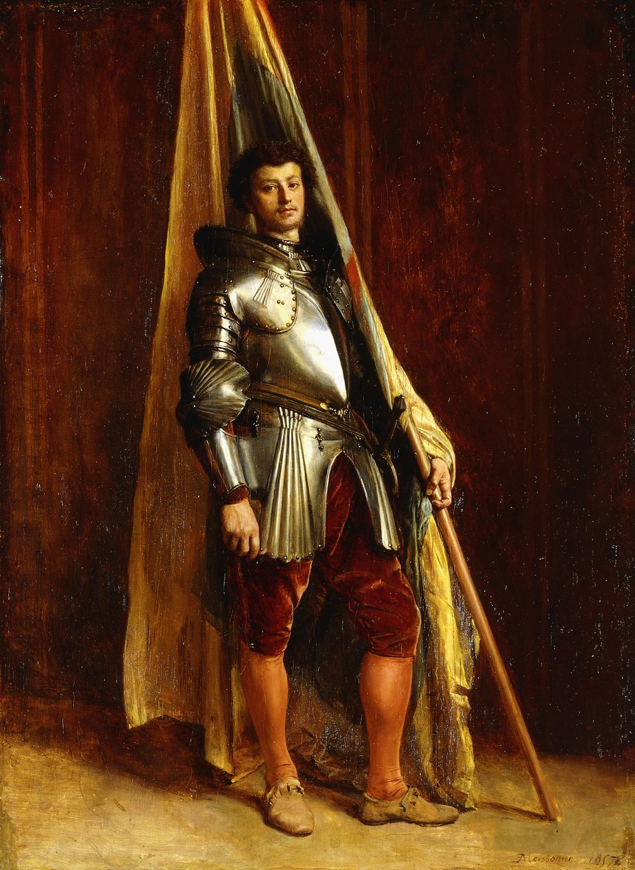 En krigsmann; En krigsmann, av Jean-Louis Ernest Meissonier