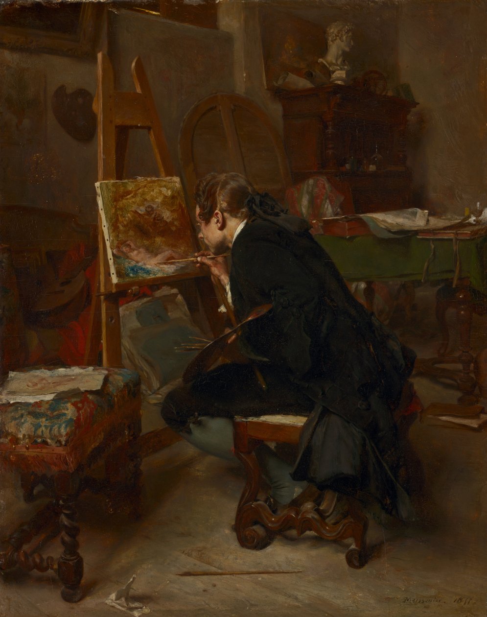 En maler, 1855 av Jean Louis Ernest Meissonier