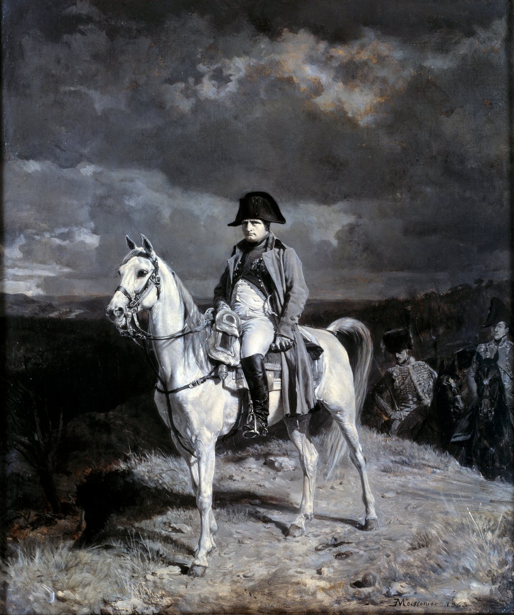 Rytterportrett av Napoleon I (1769-1821). Tegning av Ernest Meissonier (1815 -1891) av Jean Louis Ernest Meissonier