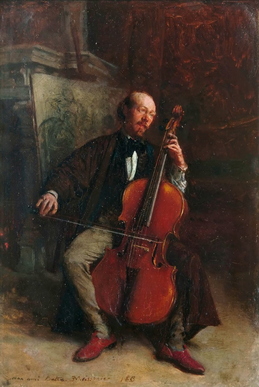 Portrett av komponisten Alexandre Batta 1816-1902 av Jean Louis Ernest Meissonier