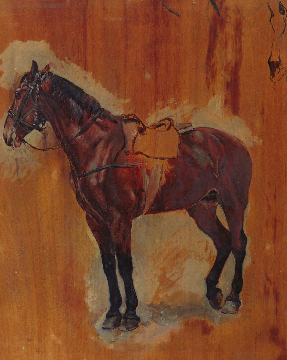 Studie av en hest av Jean Louis Ernest Meissonier