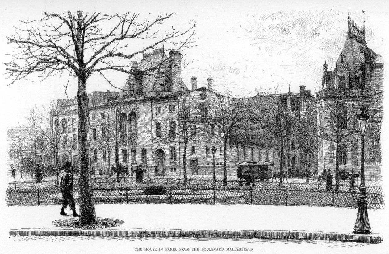 Huset i Paris, fra Boulevard Malesherbes, c1880-1882. av Jean Louis Ernest Meissonier