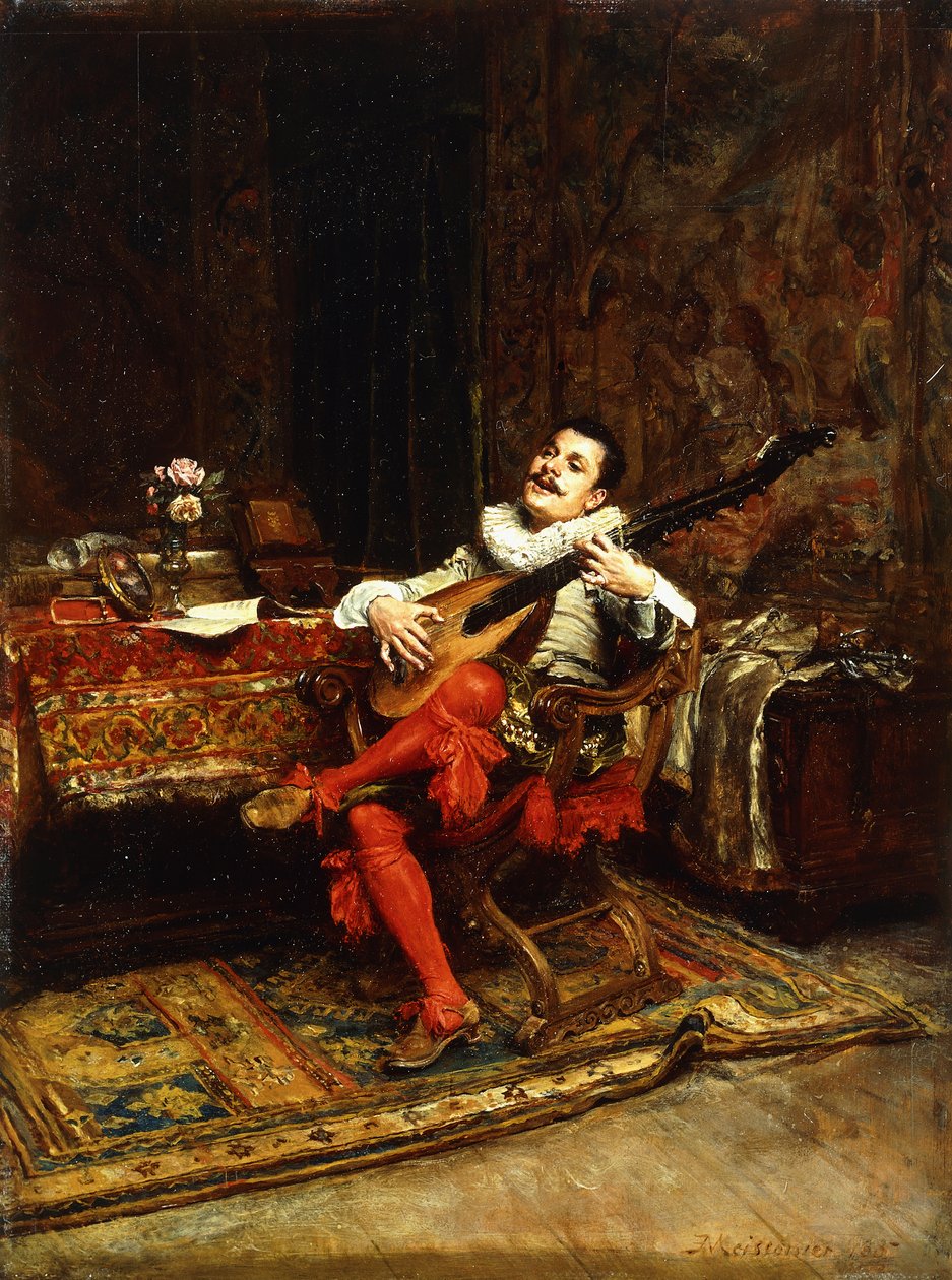 Lutespilleren, 1887 av Jean Louis Ernest Meissonier